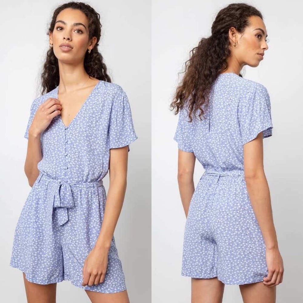Rails Sophia Sky Blue Daisies Romper